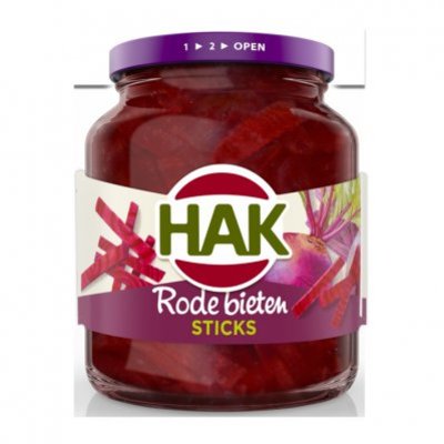 Hak Rode bieten sticks zoetzuur